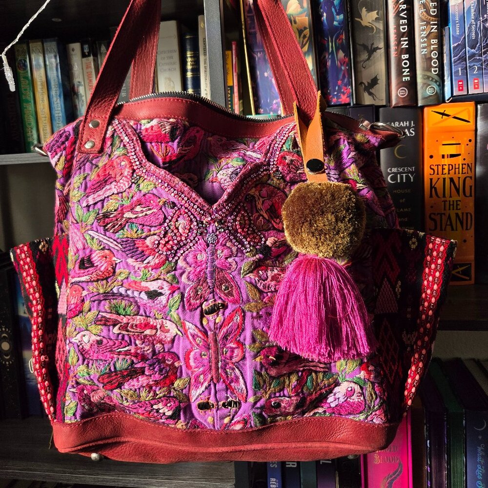 LG "Little Guatemala" Huipil Birds Tote Bag - Picture 2 of 11